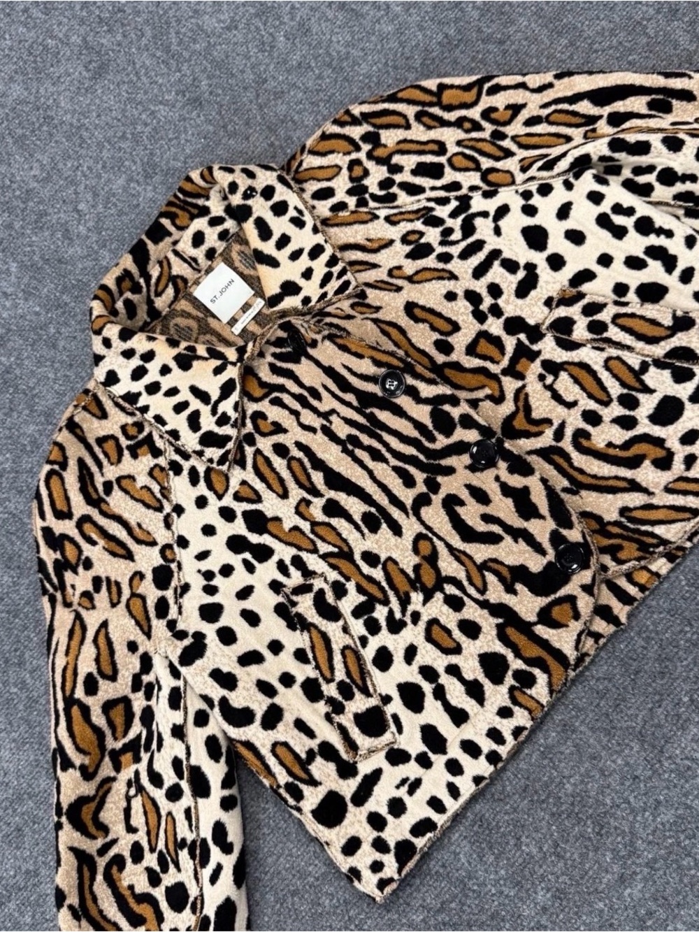 St. John leopard print jacket Size 12